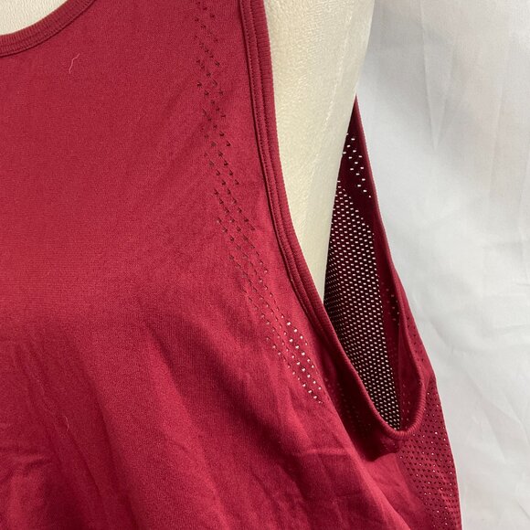 Pink Victoria's Secret Athletic Seamless Tank Top XL Maroon Perforated Details - Picture 5 of 13